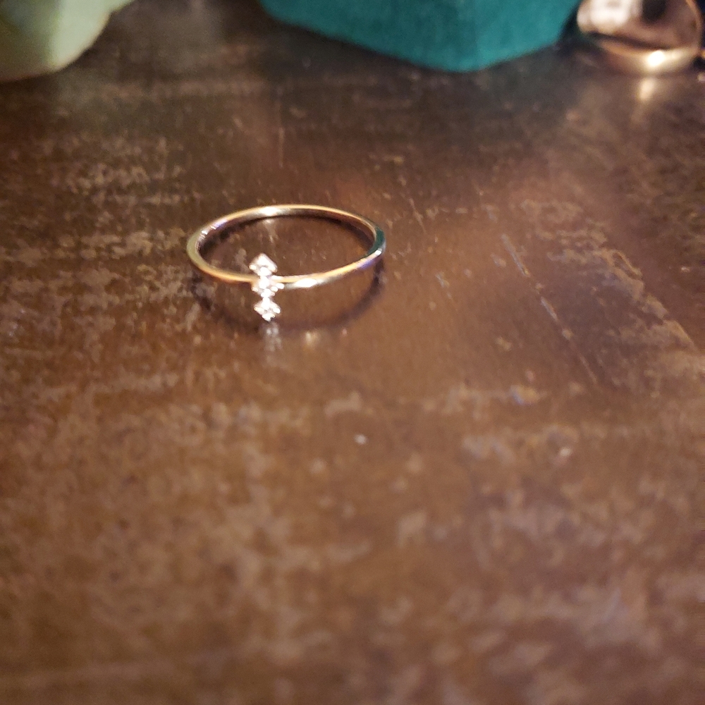 Pandora Gold Ring with Sparkling Accent
